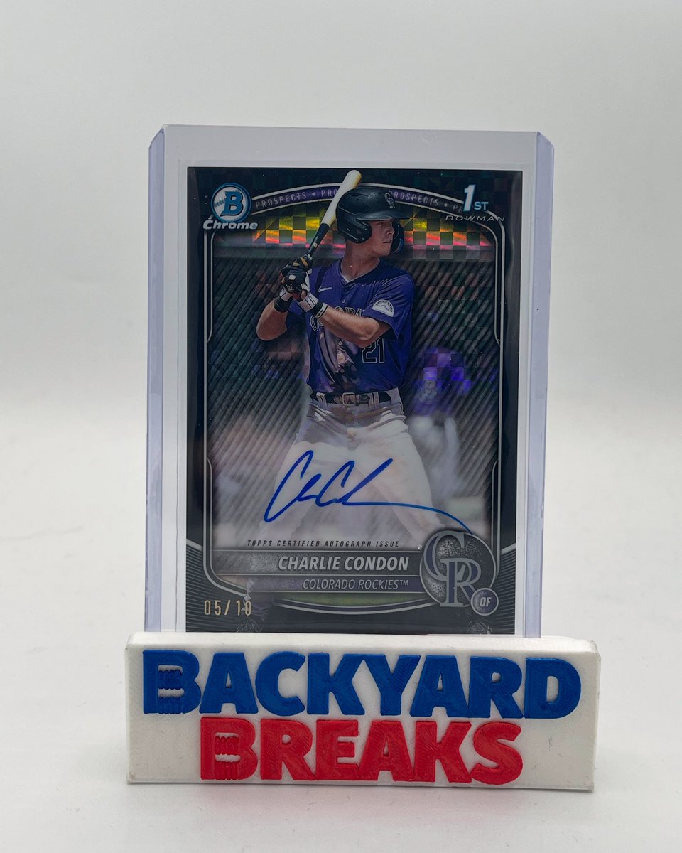 Just hit a Charlie Condon auto /10 from <a href="/Topps/">Topps</a> Bowman. <a href="/CardPurchaser/">Card Purchaser</a> 

Heading to PSA. Looks like it should gem.