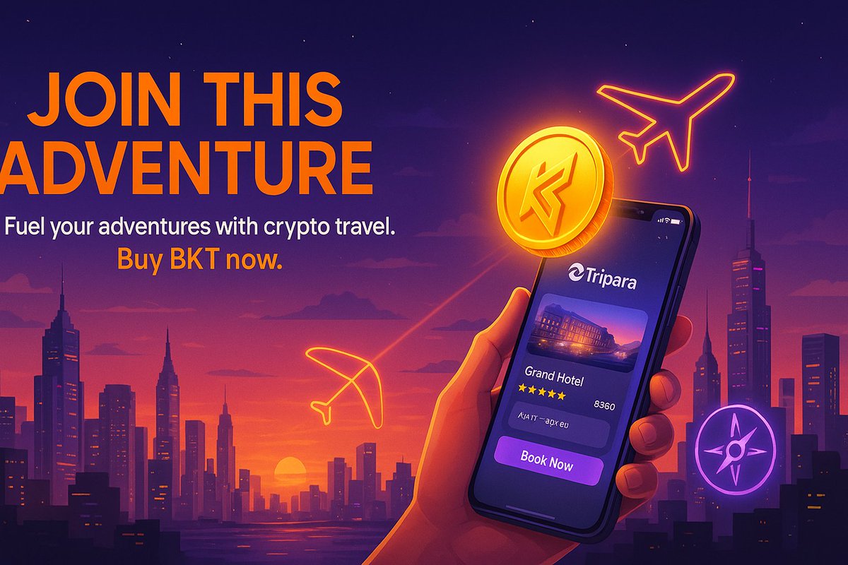 battlekoin's tweet photo. 🌄✈️ JOIN THIS ADVENTURE 🌍🧳
Fuel your travels with Tripara &amp; $BKT!
Book hotels, pay with crypto, earn rewards. 💰✨
Buy BKT now and level up your journey! 🚀💎
#TravelWithBKT #JoinTheAdventure #CryptoTravel https://t.co/SOaHWS3lqb