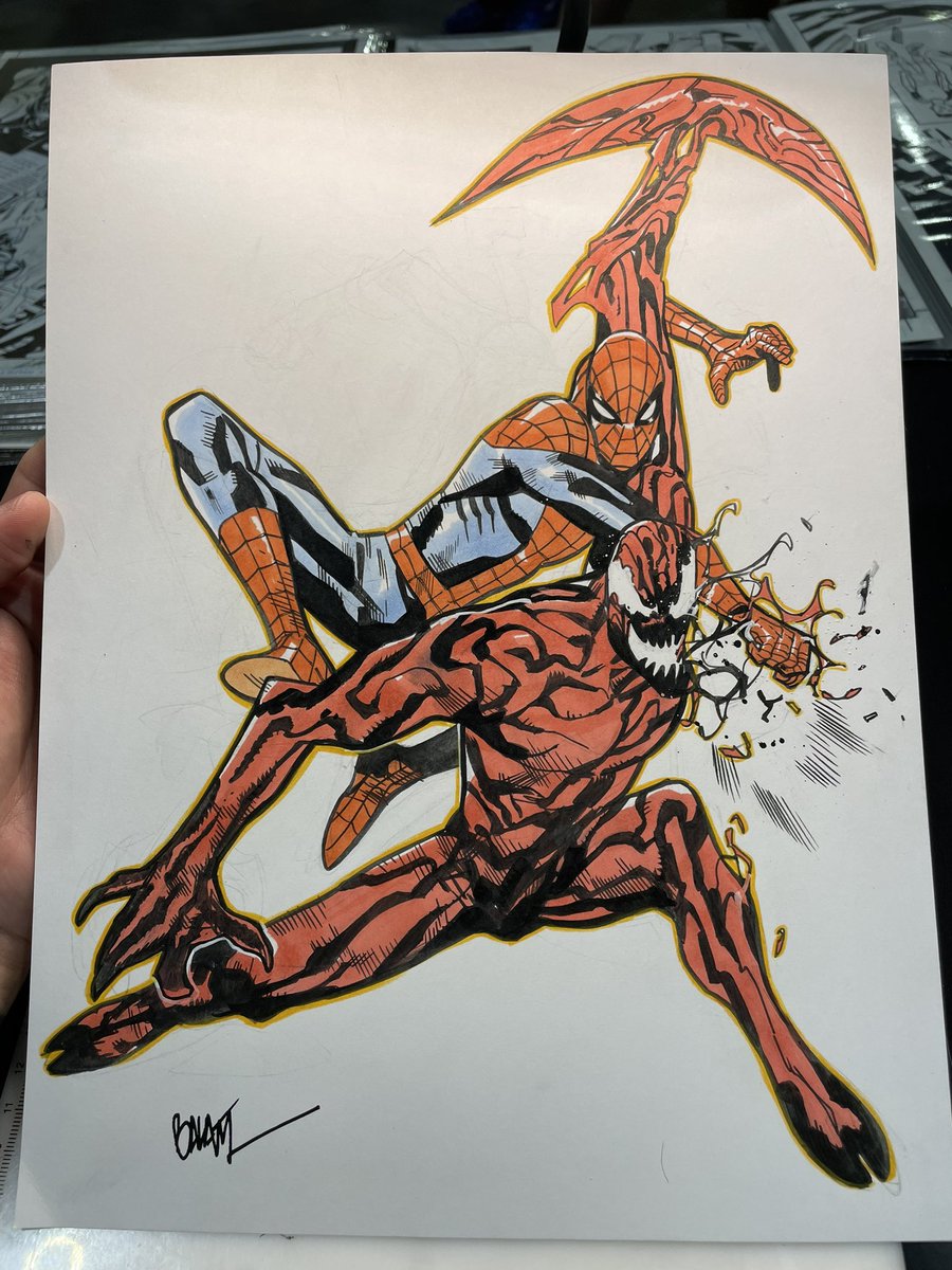 EnidBalam's tweet image. #carnage #spideman #marvel #peterparker #traditionalart #commission #blankcover
