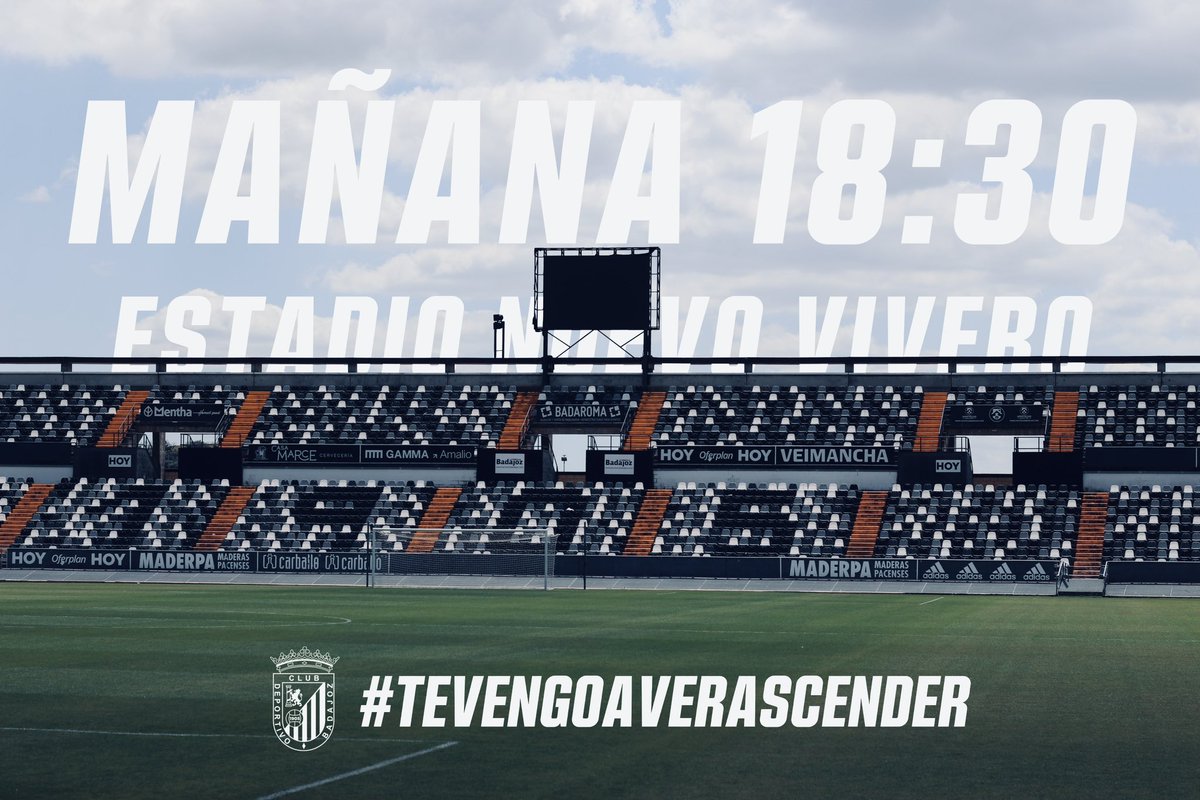 Buenas noches afición 🫡
𝐌𝐀𝐍̃𝐀𝐍𝐀 primera batalla  ⚔️ 
𝟏𝟖:𝟑𝟎 🕡 𝐄𝐒𝐓𝐀𝐃𝐈𝐎 𝐍𝐔𝐄𝐕𝐎 𝐕𝐈𝐕𝐄𝐑𝐎 📍

#TeVengoaVerAscender 🤍🖤
