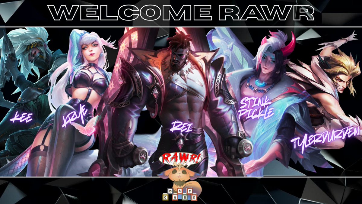 RVLSZN's tweet photo. Introducing RAWR
#RivalsLeague #Rivals #RVLSZN #LeagueOfLegends #eSports #LCS #LTA #LEC #LPL #Summer #RiftLegends #arcane https://t.co/mpMmbwT3qz