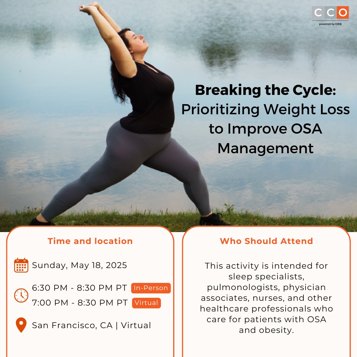 Clinical Care Options (@cco_education) on Twitter photo TOMORROW! ➡ Obesity is a key risk factor for OSA. Join experts <a href="/JaimeAlmandoz/">Jaime Almandoz, MD MBA FTOS</a>,
Radhika S. Breaden, MD, PhD and Rafael Sepulveda, MD, D-ABOM for a dynamic symposium on effective weight management strategies for patients with OSA.
💻 In person/virtual bit.ly/42RIN19 TOMORROW! ➡ Obesity is a key risk factor for OSA. Join experts <a href="/JaimeAlmandoz/">Jaime Almandoz, MD MBA FTOS</a>,
Radhika S. Breaden, MD, PhD and Rafael Sepulveda, MD, D-ABOM for a dynamic symposium on effective weight management strategies for patients with OSA.
💻 In person/virtual bit.ly/42RIN19