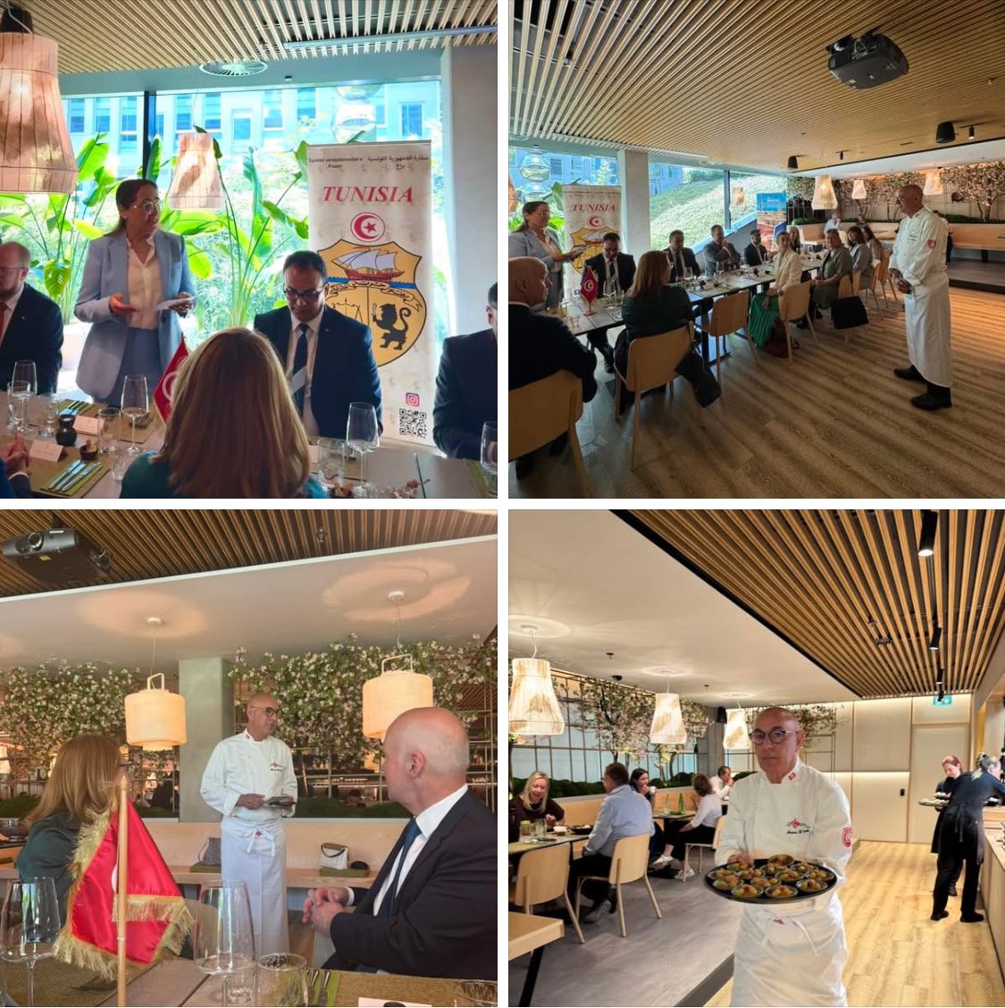 YSouiden's tweet photo. Les trésors de notre cuisine introduits par Chef Mounir Arem, Ambassadeur @UNWTO, à nos amis🇨🇿 durant la semaine de la gastronomie🇹🇳 à Prague. Le #couscous et la #Harissa, patrimoine mondial immatériel @UNESCO,feront leur entrée sur le menu du restaurant SILQ après cette semaine! https://t.co/LpUH27ugHE