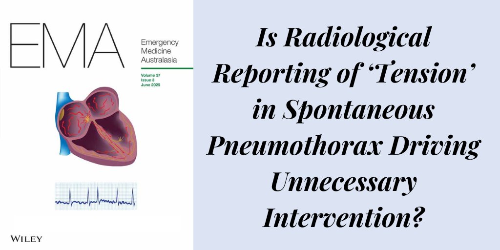 EMA Journal (@emajournal) on Twitter photo #SpontaneousPneumothorax with radiological features of ‘tension’
doi.org/10.1111/1742-6…
#Opinion
<a href="/kellyam_jec/">Anne-Maree Kelly</a>
<a href="/WileyHealth/">Wiley Clinical Health</a> <a href="/acemonline/">ACEM</a> #SpontaneousPneumothorax with radiological features of ‘tension’
doi.org/10.1111/1742-6…
#Opinion
<a href="/kellyam_jec/">Anne-Maree Kelly</a>
<a href="/WileyHealth/">Wiley Clinical Health</a> <a href="/acemonline/">ACEM</a>