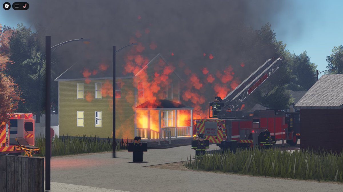 CFD_RBLX's tweet image. CFD responded to a structure fire of a family home, no injuries reported, Truck 64, Engine 85 successfully extinguished the fire. #RobloxChicago #ROBLOX