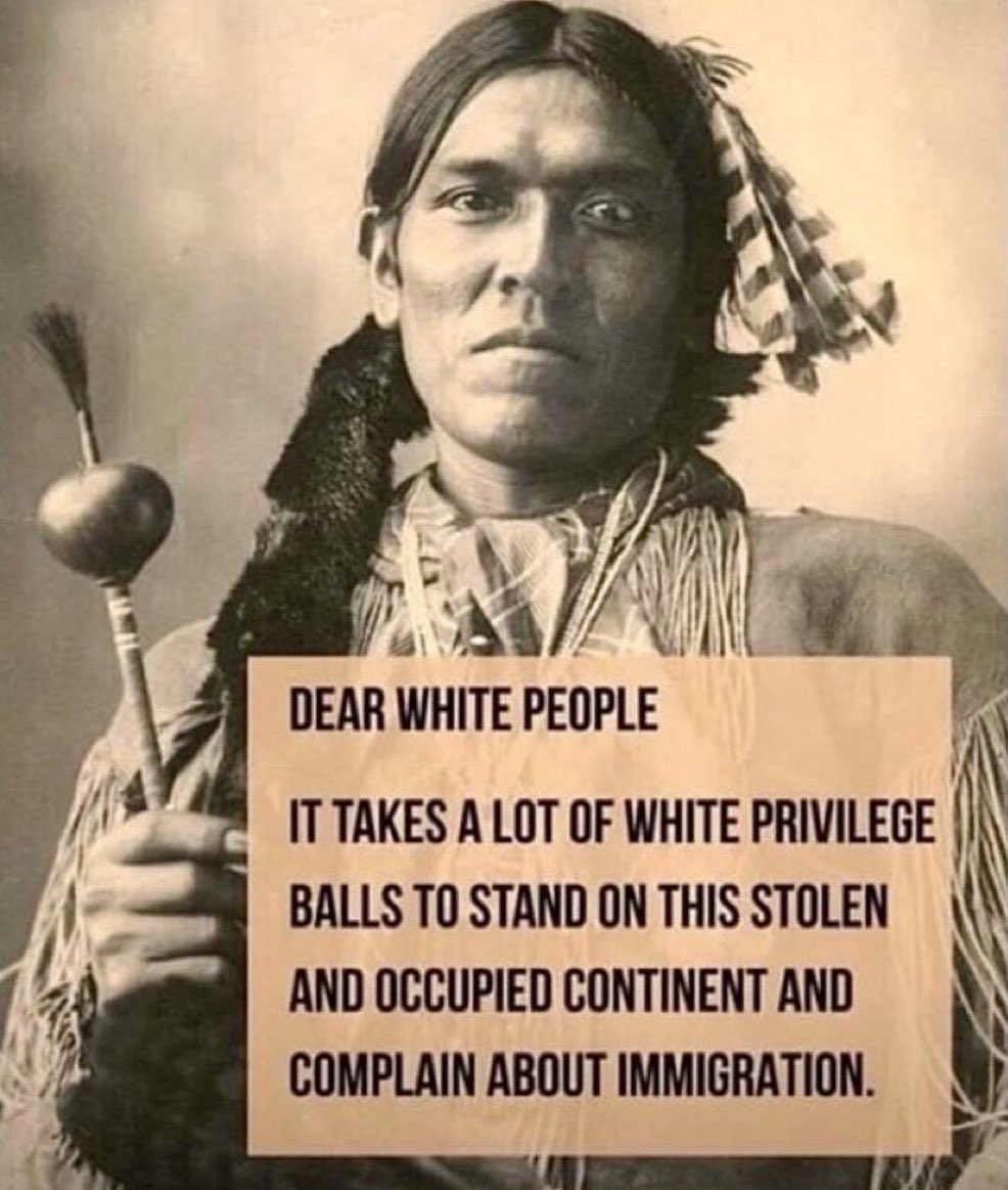 This was a post by idiot Lakota man who blocks all comments. Therefore, a coward, by definition. Let’s let Lakota man tell us which country was founded on land stolen from no indigenous people! Spoiler alert: not one!