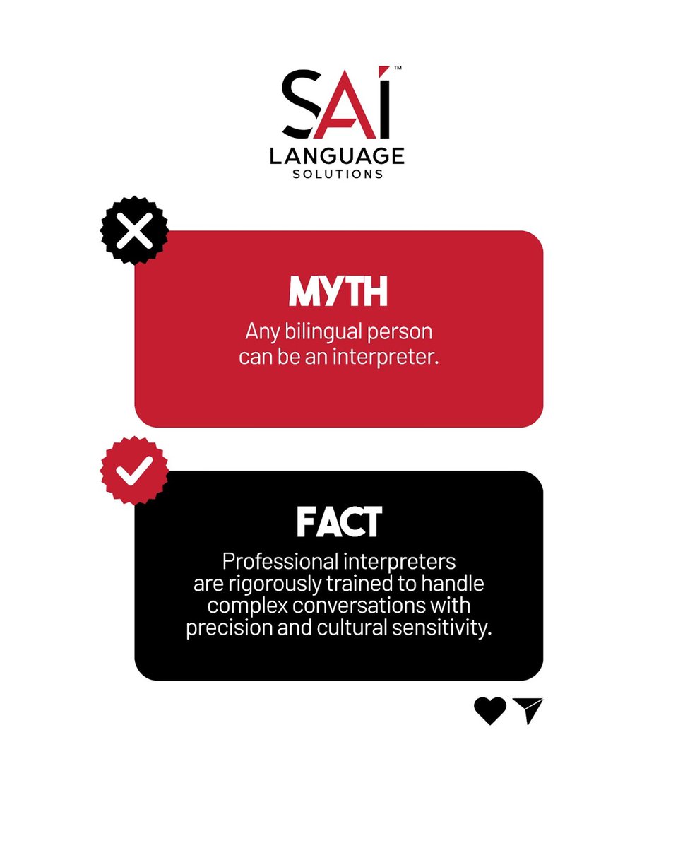 language_sai's tweet image. Did you know? 🗣 Interpretation requires much more than bilingual skills—it’s a specialized field that provides precise communication in critical situations.
-
🌐 sailanguage.com
.
.
#IndustrySpecificInterpreters #SAILanguageSolutions #AccurateInterpretation