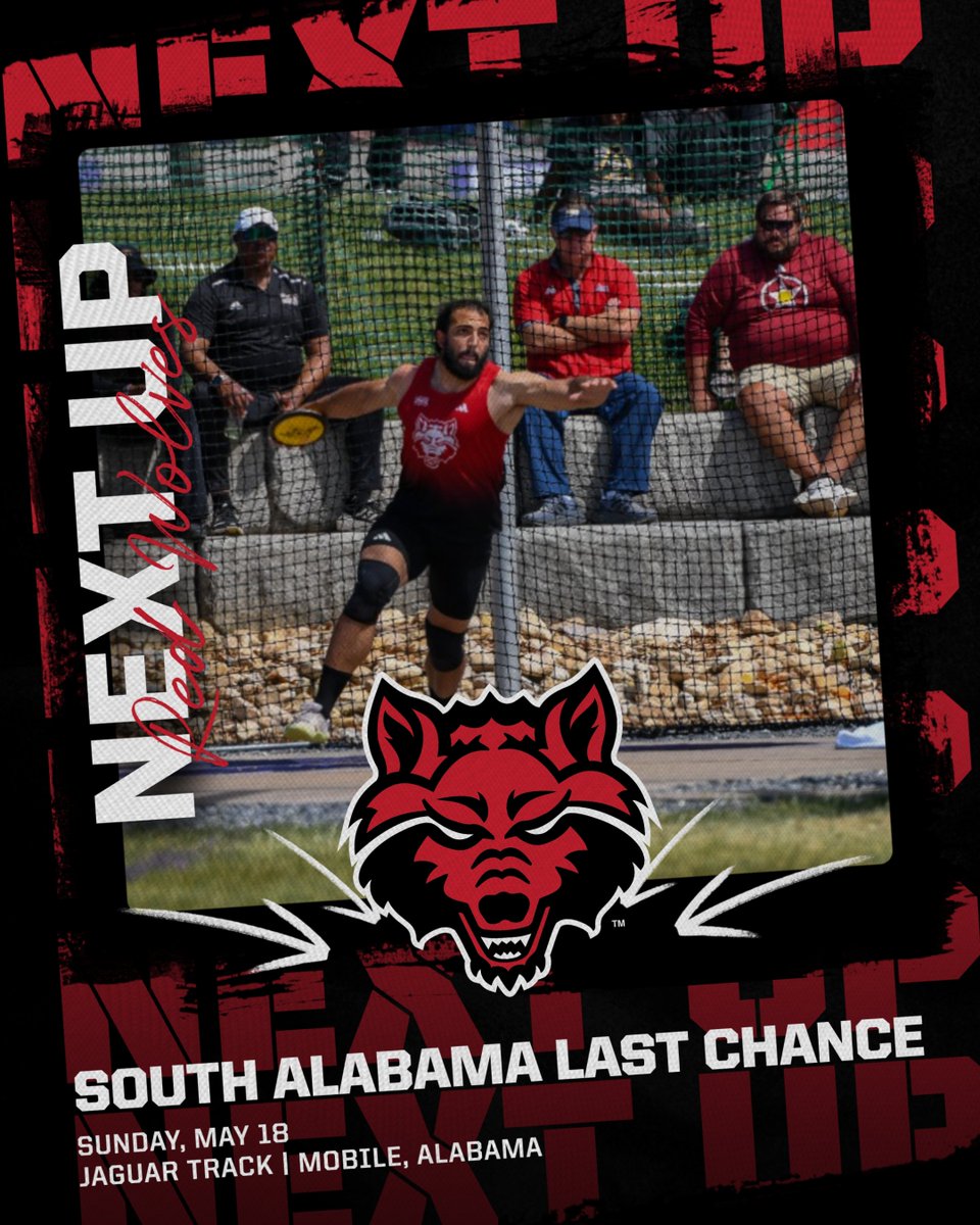 Sending some athletes down to Mobile to compete tomorrow! 

◼️ South Alabama Last Chance
📍 Mobile, Alabama
🗓️ Sunday, May 18

#WolvesUp