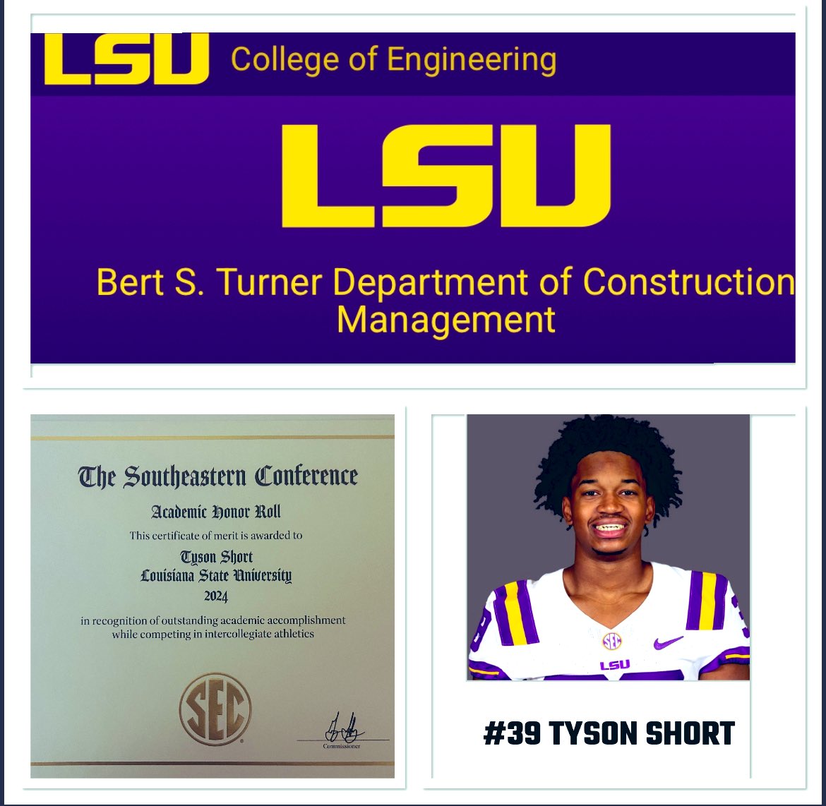 Terrence Short (@tshortlegacy) on Twitter photo Education is the key! Stay focused athletes! Work hard, have fun and keep your eyes on the prize! Your time will comeโฆ
SEC Academic Honor Roll
<a href="/TysonShort4/">Tyson Short</a>
#MindBodySoul Education is the key! Stay focused athletes! Work hard, have fun and keep your eyes on the prize! Your time will comeโฆ
SEC Academic Honor Roll
<a href="/TysonShort4/">Tyson Short</a>
#MindBodySoul