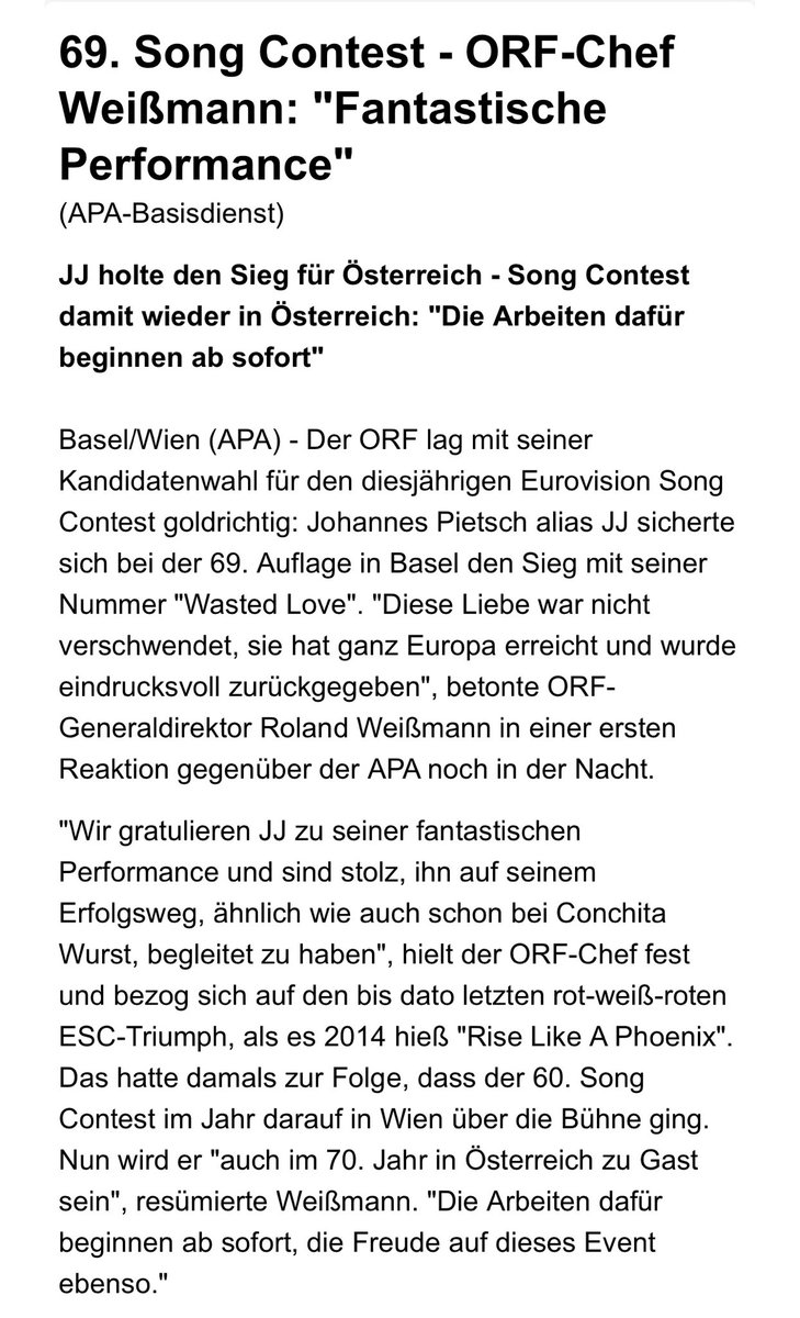 #ESC2025 #Eurovision2025 #ESC2026 #Eurovision2026 ⁦<a href="/ORF/">ORF</a>⁩