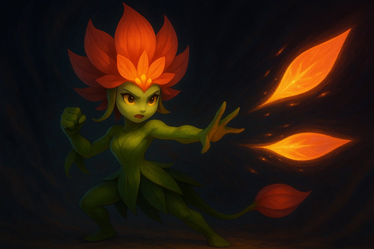 TagClashX's tweet photo. GM from Floritsa.

Petals don’t just bloom — they burn.

She moves like a dancer, fights like a flame.
 Beauty masks danger in the arena.
Would you tag her… or hesitate?

#TagClash #Floritsa #GMPost #CreatureReveal #MonsterTamer #TCG #ArenaCombat #IndieGameDev #FantasyCreature https://t.co/EXzgyw7FnU