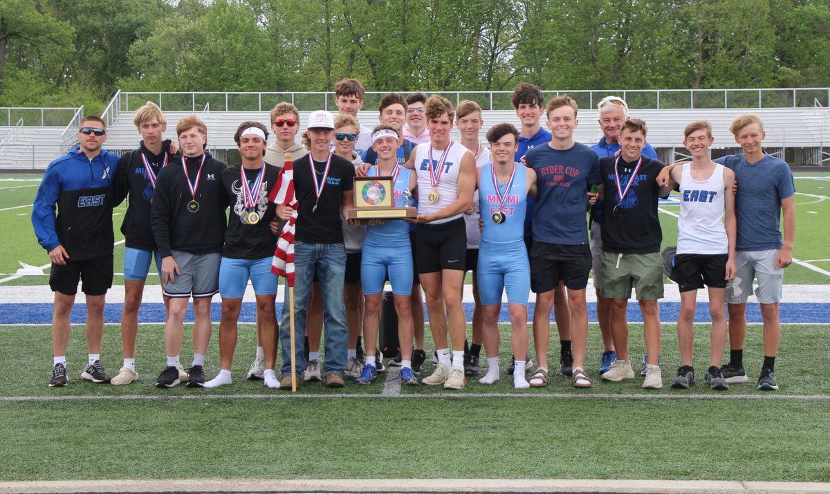 Three Rivers Conference (@trcathletics) on Twitter photo 🚨TRC Champion Alert 🚨
Congratulations Miami East Vikings on winning the boys track & field championship on Saturday! This is the Vikings' third straight title, all outright. 🏆🏆🏆 🚨TRC Champion Alert 🚨
Congratulations Miami East Vikings on winning the boys track & field championship on Saturday! This is the Vikings' third straight title, all outright. 🏆🏆🏆