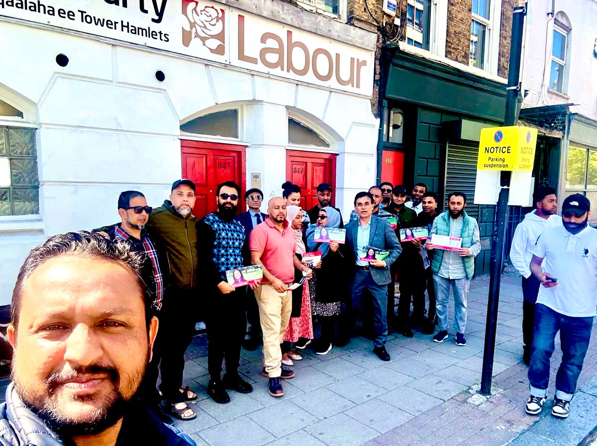 A good campaign session in Bethnal Green West today with big turn out of Labour activists