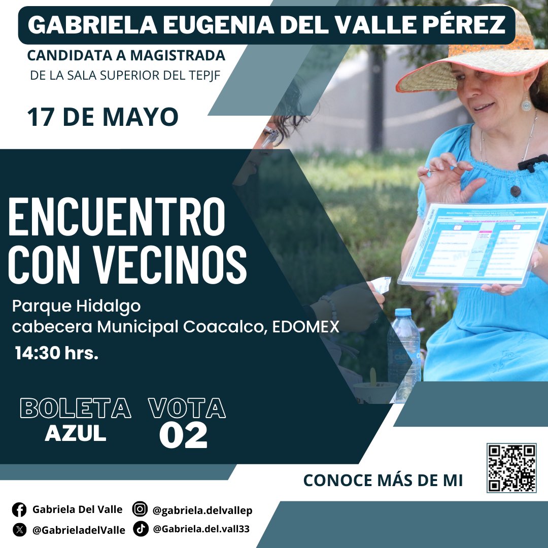 ¡Vecinas y vecinos del centro de Coacalco! Los invito a mi reunión en el Parque Hidalgo (cabecera municipal) para platicar sobre mis propuestas. ¡Marca el 02 en la #BoletaAzul! #Vota02 #EleccionesMéxico2025