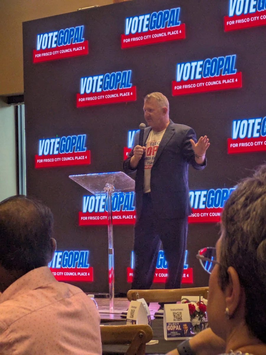 VoteForGopal's tweet photo. Thank you Frisco for making the Campaign kickoff for Runoff a very memorable one. Lets keep the momentum for next 3 weeks until the DDay June 7th. Early voting starts from May 27th. Election day is June 7th. Polling dates &amp; details https://t.co/qpeH3v2uAJ https://t.co/GWAzPgj8GR