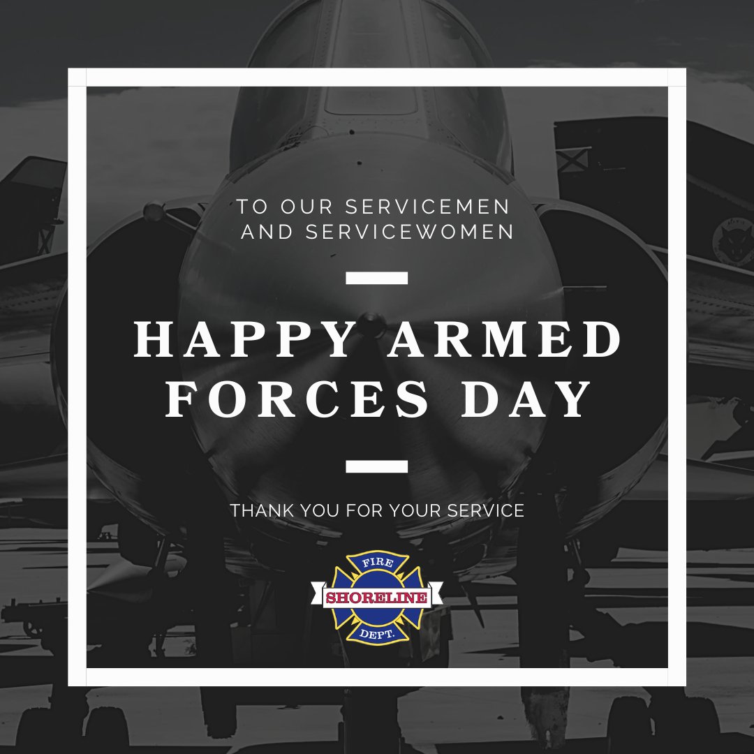 🇺🇲 Today we honor the brave men and women who serve in our nation's military.

From all of us at Shoreline Fire, thank you for your courage, commitment, and sacrifice.

Happy Armed Forces Day.

#ArmedForcesDay #ShorelineFire #ThankYouForYourService