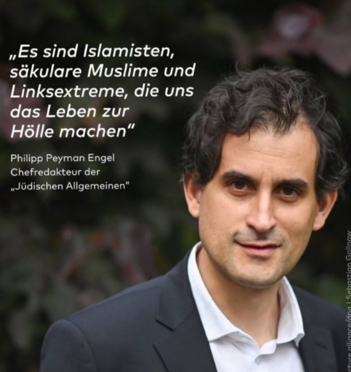 Es gibt auch mutige deutsche Juden, die sich trauen, das "Kind" beim Namen zu nennen.

Die grösste Gefahr kommen eben nicht von Rechts.