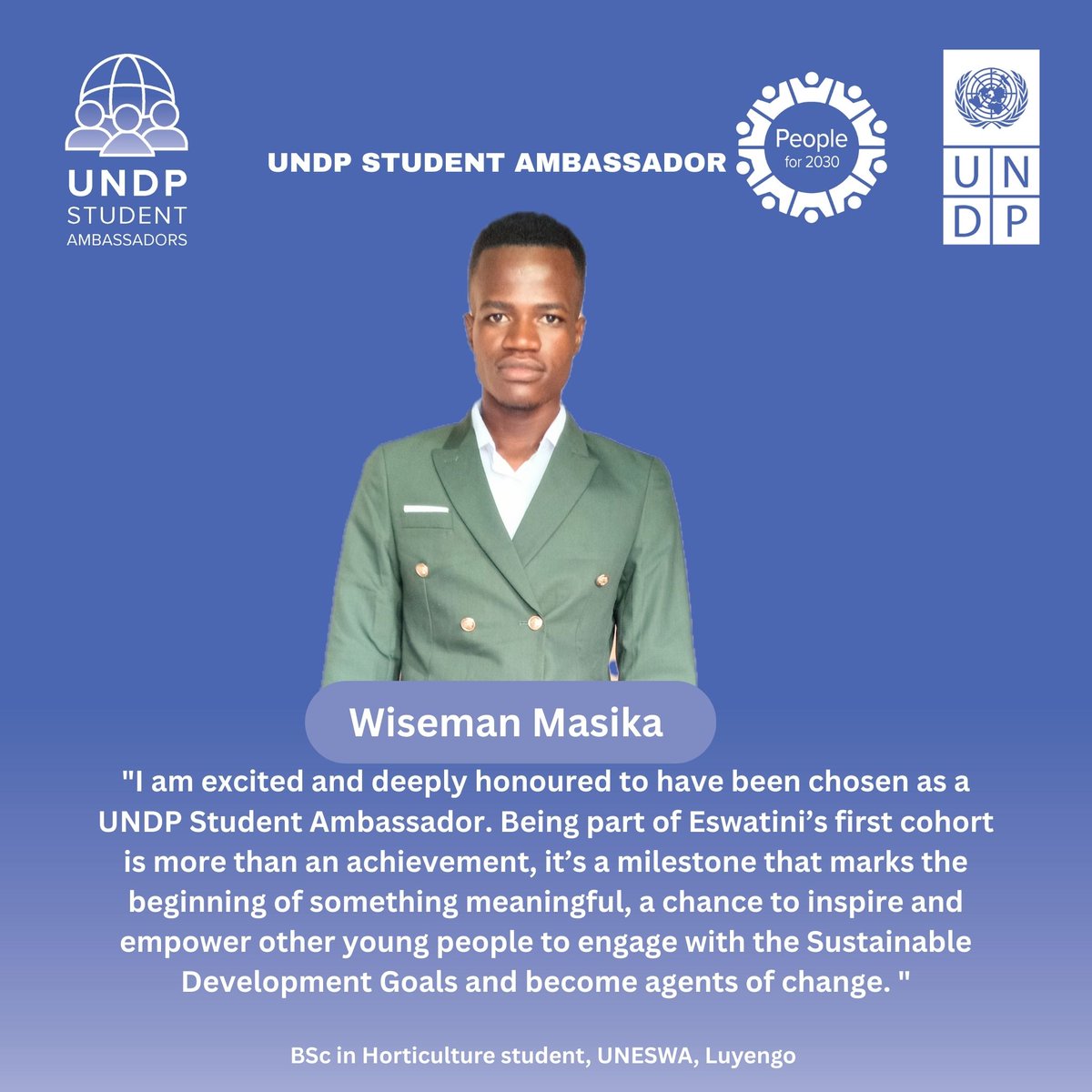 Your <a href="/UNDP/">UN Development</a> Student ambassador 💙🤍