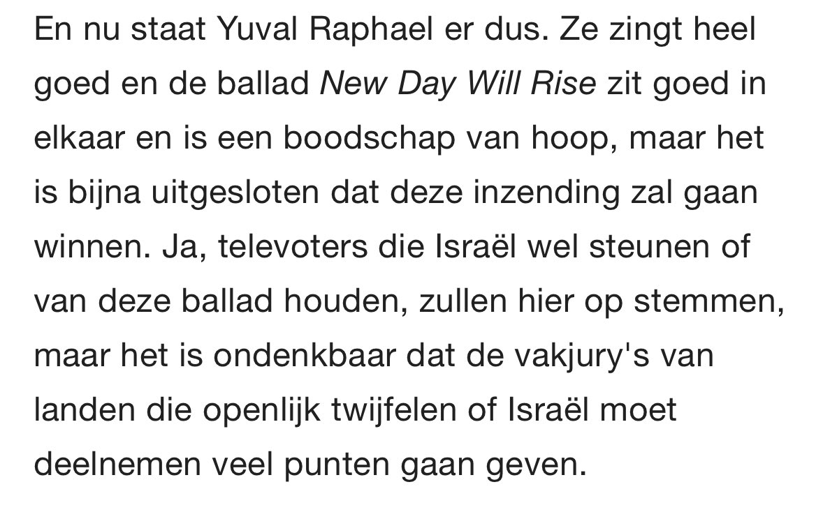 Hallo <a href="/NOS/">NOS</a>, waar blijft jullie toevoeging dat vakjury’s liedjes moeten beoordelen op kwaliteit en hun activisme achterwege moeten laten? #songfestival #Eurovision2025 #esf25