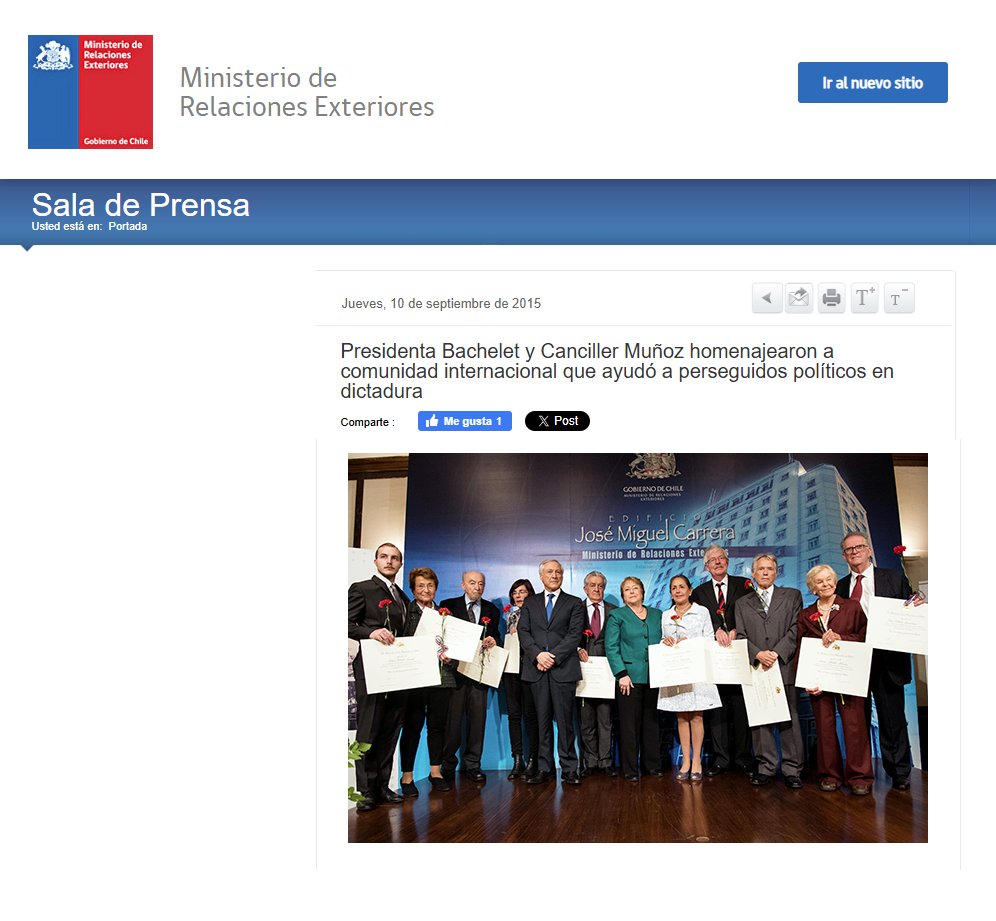 Sensible partida de Belela Herrera, exVicecanciller del #Uruguay. Humanista, defensora de los DDHH, y diplomática, ayudó a salvar vidas en Chile después del golpe. Va a encontrarse con #PepeMujica ...A ella y otros les agradecimos el 2015 en un acto en la Cancillería.