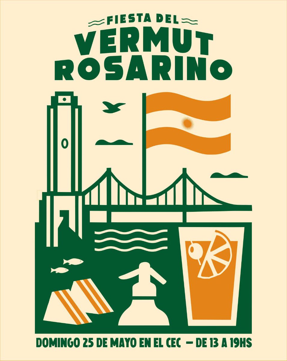 Se viene tremendo evento con la Fiesta del Vermut Rosarino. El próximo domingo 25 de mayo en el CEC. 10 productores locales. 15 etiquetas. Las Vermuterias cocinan sus platos. Música en vivo. De 13 a 19 y es con entrada. Paseo de las Artes y el Río.
