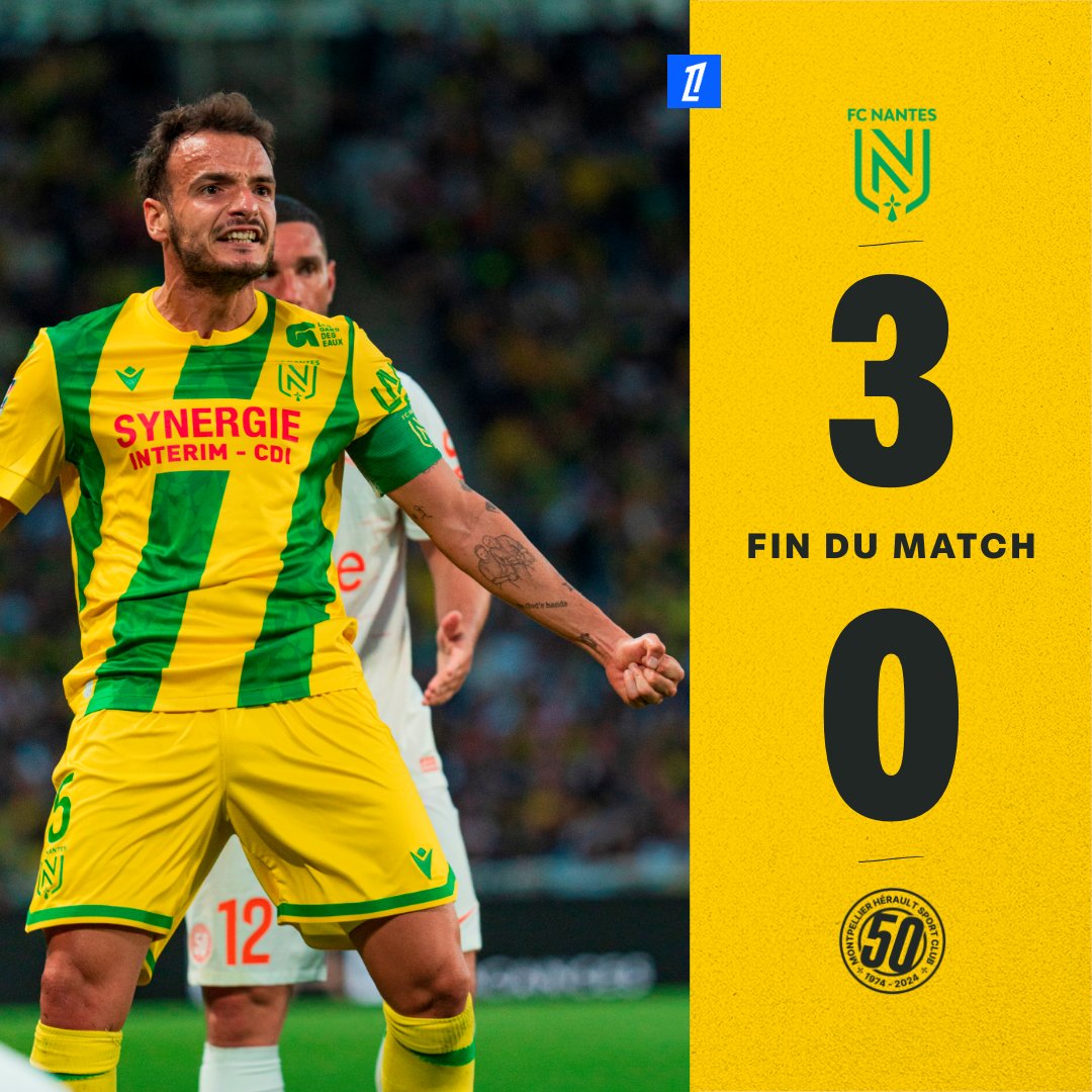 Le Football Club de Nantes reste dans l’élite.

Merci à notre douzième homme et leur soutien indispensable. 

𝟯-𝟬 ﹅ #fcnmhsc
