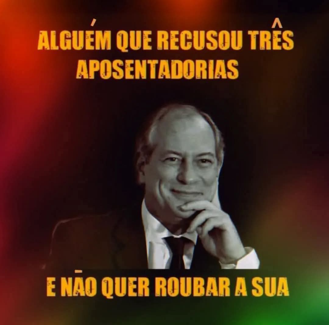 <a href="/cirogomes/">Ciro Gomes</a> <a href="/tassojereissati/">Tasso Jereissati</a> Onde vc resolver atuar, estarei sempre com vc meu presidente!  ❤️🙌🏼