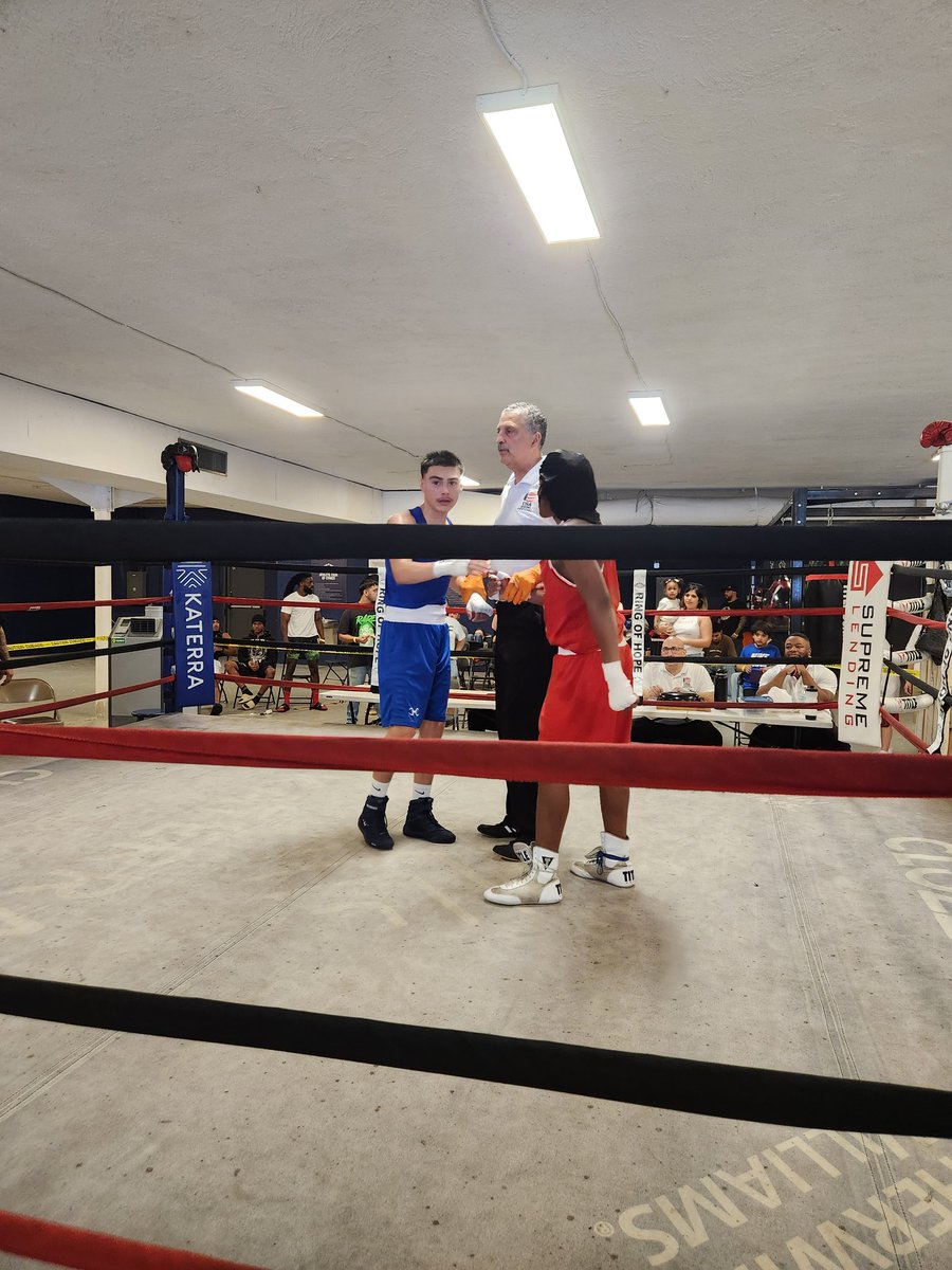 Today at Ring of Hope's All the Smoke in the South tournament, Jamarion fought well all three rounds. But his opponent moves to the next fight on Sunday.
