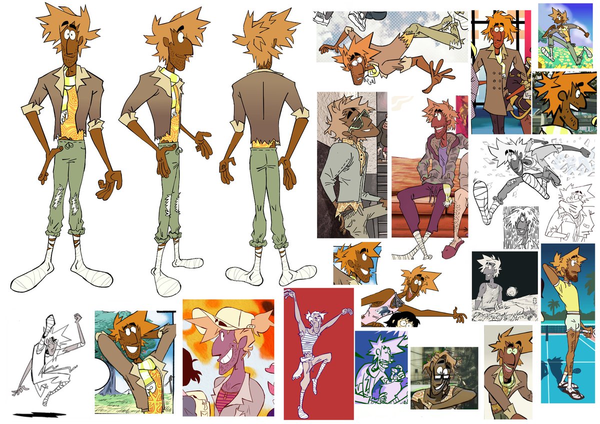 odd_hustle's tweet image. Full reference sheets for Mizue, Raj and Derek
