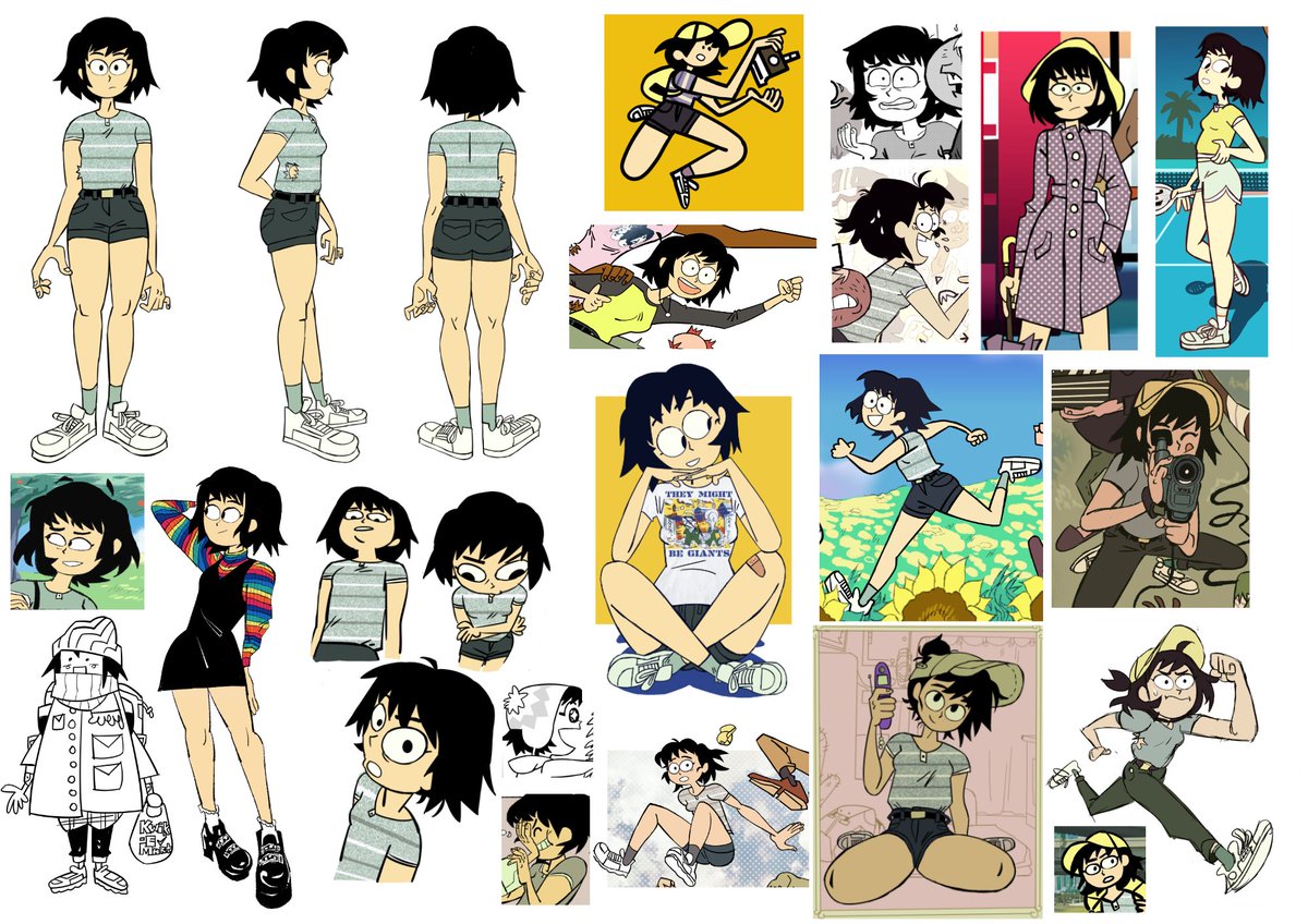 odd_hustle's tweet image. Full reference sheets for Mizue, Raj and Derek