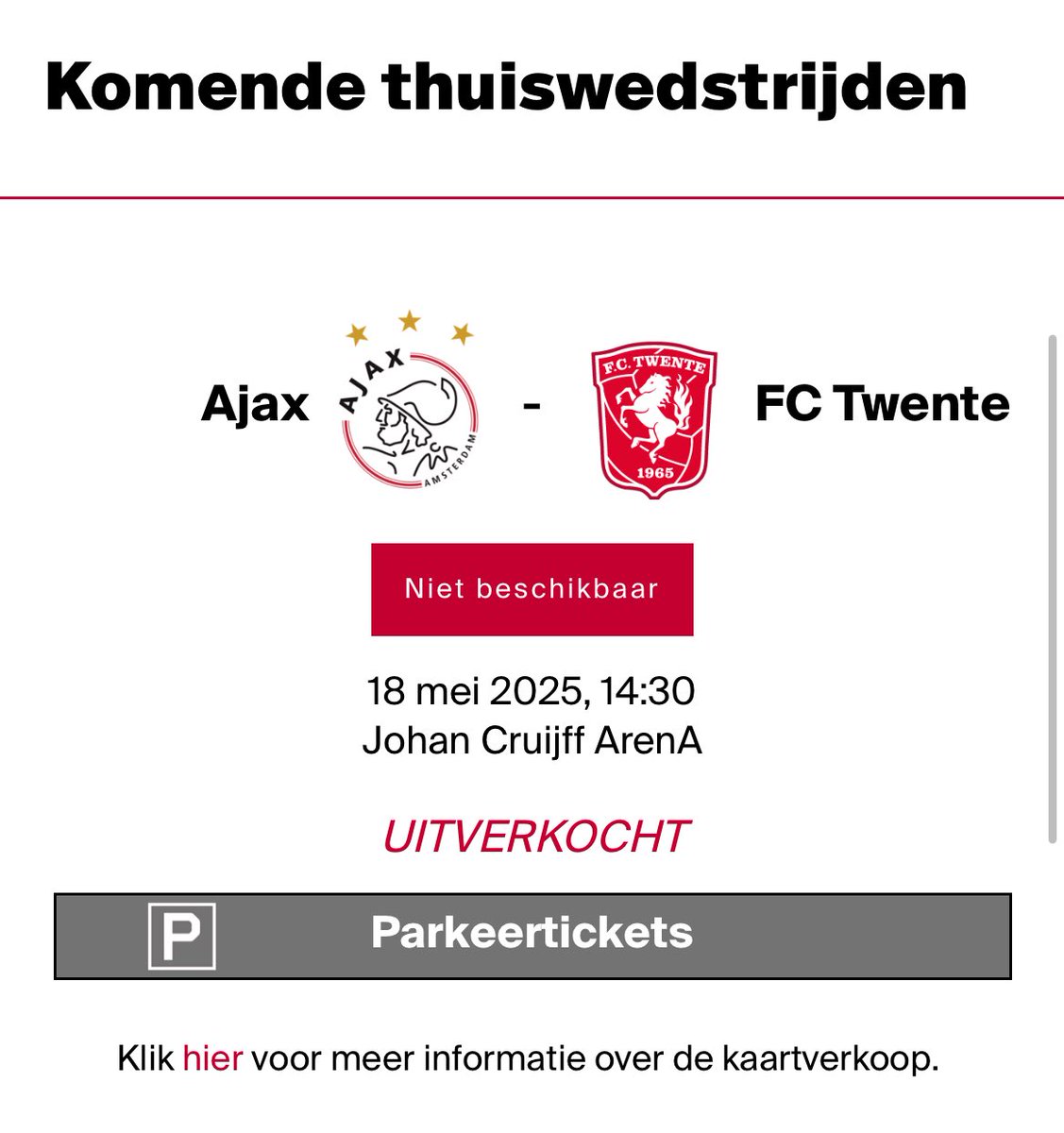 DoodSpelmoment's tweet photo. “Ajacieden zijn succes supporters”  “De hele resale staat vol”.  Of het nou Volendam thuis op donderdagavond was toen we 18e stonden, Telstar in de beker of als onze kampioenskansen miniem zijn: #Ajax is onvoorwaardelijk. #ajatwe https://t.co/KtAHGu5r7G