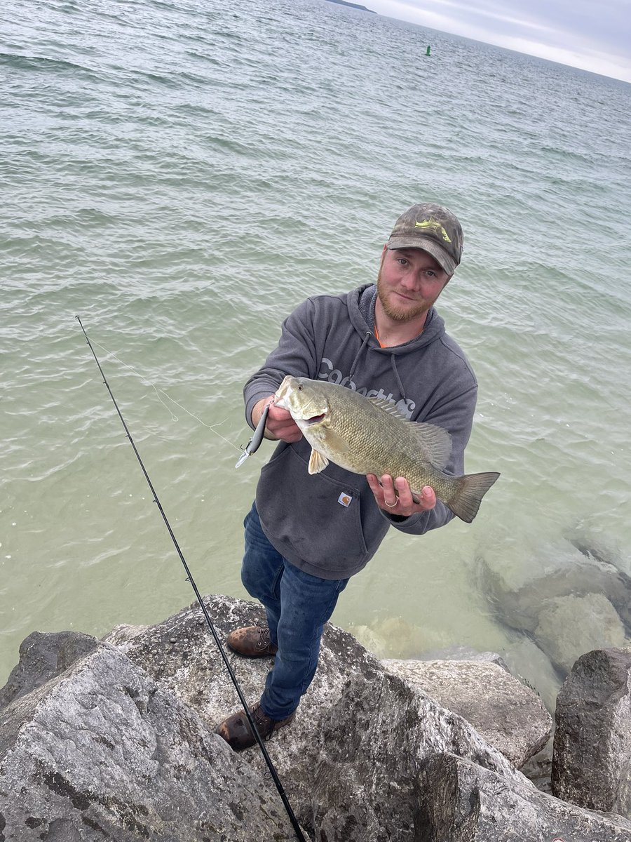 A couple more Smallies to finish out the day here on Grand Traverse Bay!