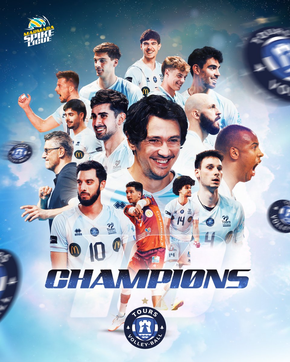 🎉 10 FOIS CHAMPIONS DE FRANCE ! 🏆

Le <a href="/toursvolleyball/">Tours Volley Ball</a> entre un peu plus dans la légende avec ce 10e titre en de Champion de France !

Une saison incroyable, sous le signe des montagnes russes 🎢, et un public en feu 🔥  

Place à la fête… et à l’histoire ! 🙌  

Et à la Fin