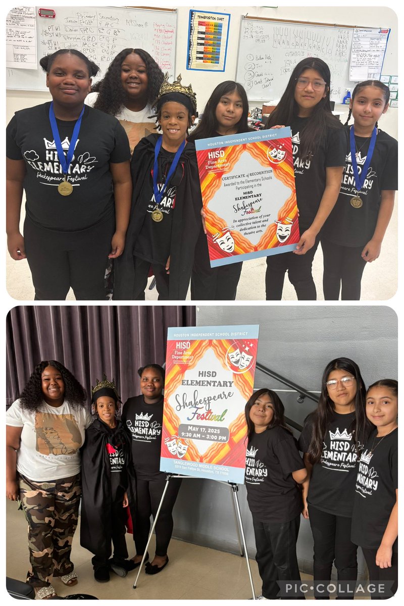 The Stallion Players shined at the HISD Elementary Shakespeare Festival at Tanglewood MS! Honorable Mention, All Star Cast, and Best Actor awards all came home with our talented team. Bravo to our young performers! 🎭👏 #HISDShakespeare #StallionPride
