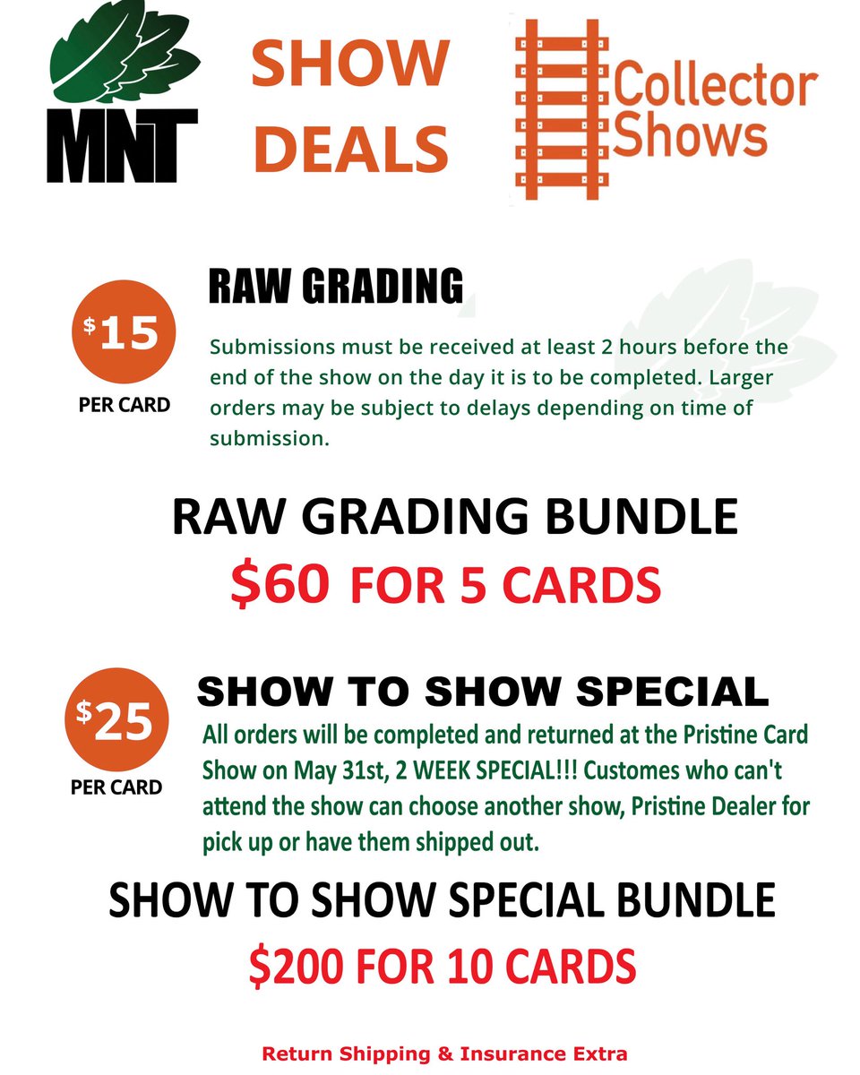 Can’t wait to see everyone at the Woodstock Toy &amp; Collectibles show tomorrow for all your grading needs. Take advantage of our show special and pick it up at the <a href="/PristineCardSho/">Pristine Card Show</a> on May 31st at <a href="/maxwellsmusic/">Maxwell's Waterloo</a>