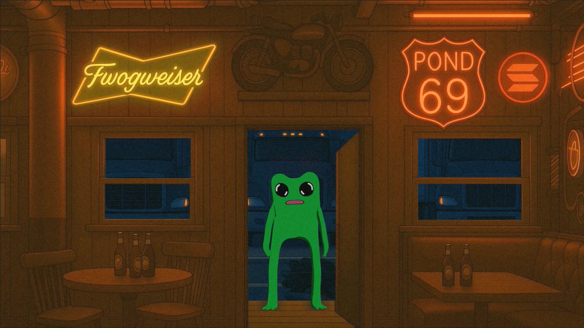 teh_pwnor's tweet image. fwog walks into a bar...
a frame from what Iโve been cooking this week, full chaos coming soon ๐ธ๐ฅ
every like & follow arms fwog with more strength to punish paper hands
