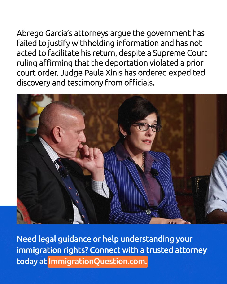 BougeeAndFree's tweet photo. A federal judge is reviewing the #Trump administration’s use of the “state secrets” privilege in a controversial deportation case. What does this mean for #immigration law — and for you?

FREE Registration Today! ➡️

#ImmigrationNews #KnowYourRights #DeportationCase https://t.co/K0dVlhGVQl