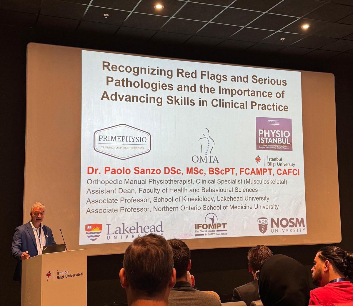 paolosanzo_'s tweet photo. Day #1 - Keynote lectures & practical workshop delivered to enthusiastic group at the first Physiotherapy Istanbul Conference. Prep and debrief with amazing organizers and speakers.
#PrimePhysio #PhysioIstanbul #IstanbulBilgiUniversitesi #IFOMPT #PierreRoscher #StephenMay https://t.co/WgWGK429kF