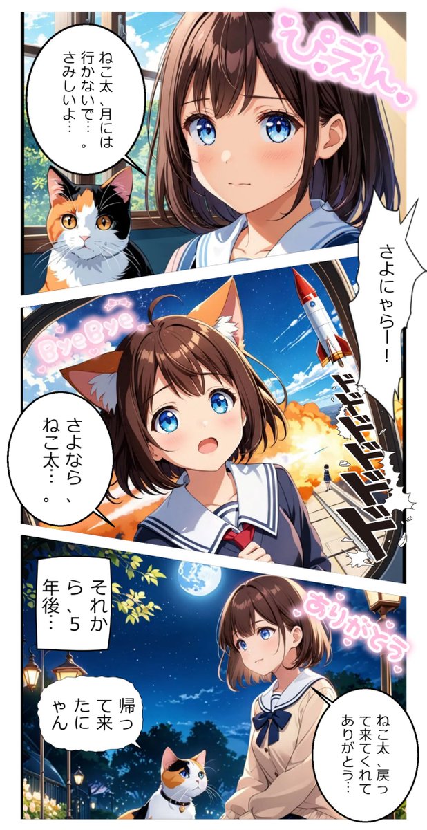 katojinjin3's tweet photo. ネッタまんが第４弾のショートVersionをUPしました！

挿入歌「青春サヨナラMoon～ネコ係長、月へ行く」のストーリーをマンガ化♪🐈

Teamsネッタ漫画④「ねこ太月へ行く①」Short Version #shorts #マンガ #コミック #アニメ #ComicMovie #cat https://t.co/wHXSusKibC via @YouTube
ボケありません… https://t.co/zQUTUvSILK