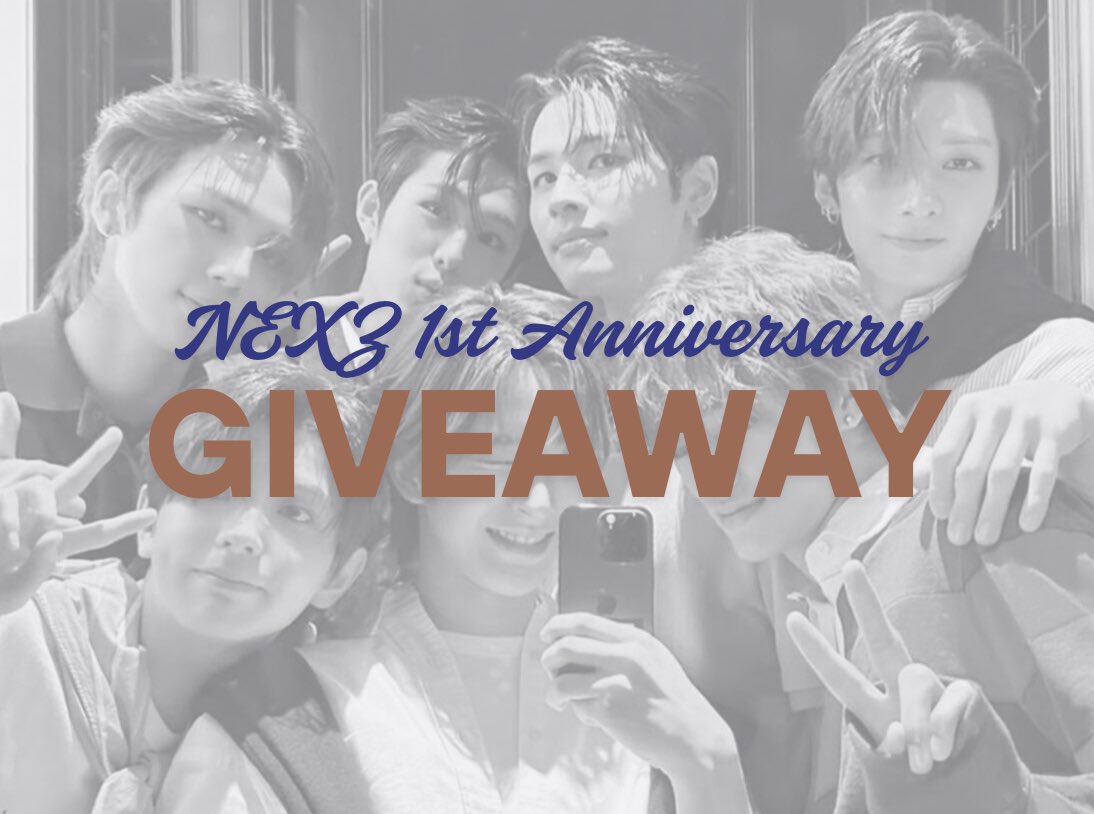 hello NEX2Ys !! ♡
I am organizing a little giveaway for NEXZ's 1st Anniversary ! 
I'm very grateful to be a part of this fandom and I want to be able to give it back to you in some way 🫂

more infos ⬇️ if you are interested !