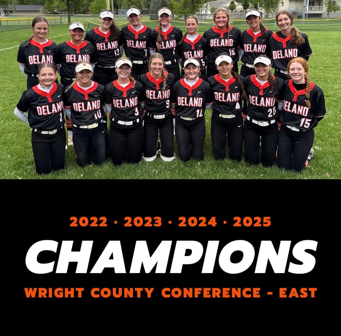 Conference CHAMPS x4🏆 We got the #1 seed for sections! See you on Thursday at the 4-Plex! 

#GoTigers #DelanoSoftball