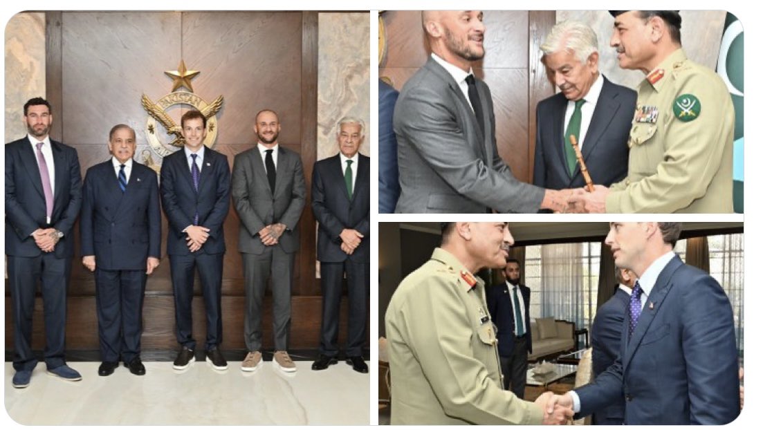 Mitaoli (@fadedtune_m) on Twitter photo <a href="/ImtiazMadmood/">Imtiaz Mahmood</a> Since January, Donald Trump Jr. and Witkoff Jr. have been aggressively pursuing deals in Pakistan—spanning raw minerals, crypto ventures, and real estate.
In April, the Acting Assistant Secretary of State for South and Central Asia visited Pakistan under the guise of <a href="/ImtiazMadmood/">Imtiaz Mahmood</a> Since January, Donald Trump Jr. and Witkoff Jr. have been aggressively pursuing deals in Pakistan—spanning raw minerals, crypto ventures, and real estate.
In April, the Acting Assistant Secretary of State for South and Central Asia visited Pakistan under the guise of