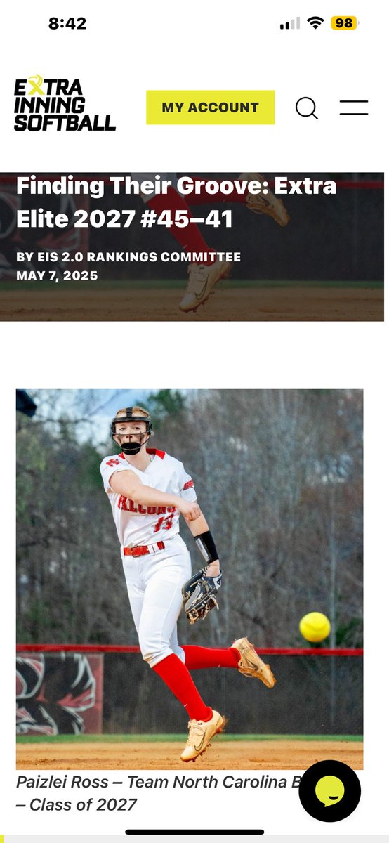 paizleiross's tweet photo. Thank you so much @ExtraInningSB for ranking me as #41 nationally for all pitchers in the 2027 class! This is such a blessing. I can’t wait to be on the field this summer with @teamnc_bowman - pop out and watch us!! https://t.co/73REtfB2mg
