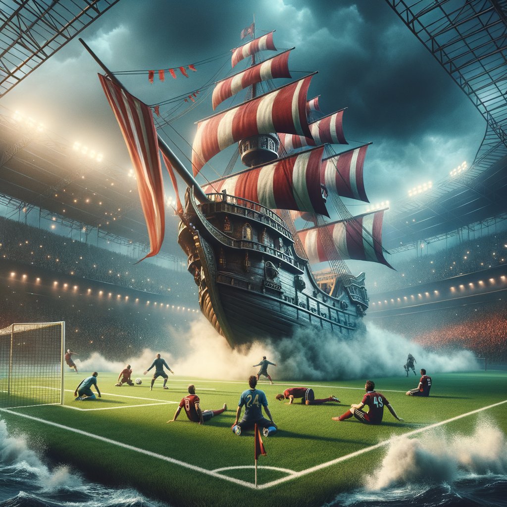 ⚓️ Captains Log: Maretow Albion shook the seas as Sani Muhammad unleashed a cannonade of goals (11', 25', 32'). Those Daver cunts barely got a shot off before we buried 'em 3-1! Fans roared like vengeful waves, and the ship sails on to glory! #PiratePride