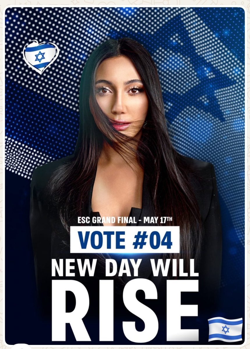 CrAstur's tweet photo. PARA VOTAR A ISRAEL:
SMS al 27734 con CANCION04
#Eurovision2025 #Eurovision #Israel #VoteForIsrael https://t.co/l31Z0Lv7pv