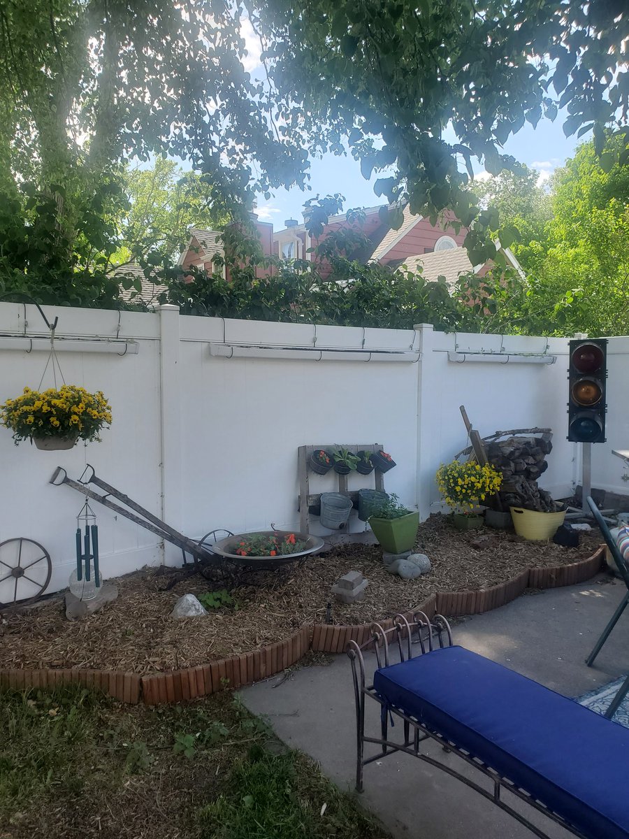edawson78's tweet photo. Afternoon project on my #minifarm 

I am using old gutters to hold herbs and lettuce.  The hooks I got from the dollar store https://t.co/4JqXB6egS3