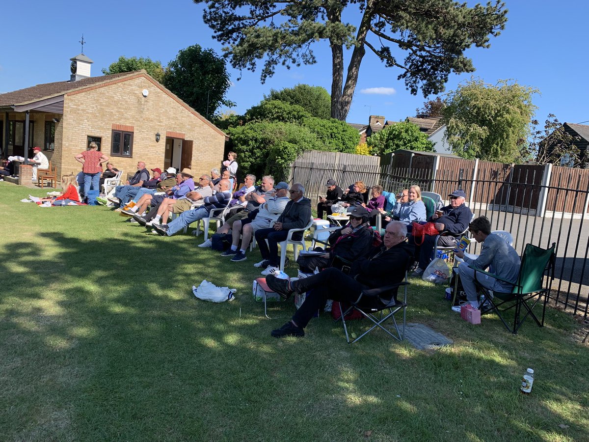 Big crowd <a href="/TakeleyCC/">Takeley Cricket Club</a> today for the local derby against Cloghams.