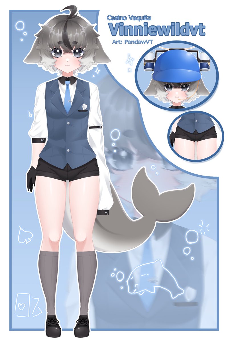 vinniewildvt's tweet image. Hi everyone! I'm Vinnie Wild! I am a vaquita vtuber that owns the Fish 'n Chips casino!
Links:
Twitch: twitch.tv/vinniewildvt
Discord: discord.com/invite/KSKrPka…
Oshi Mark:🐳♠️
Art tag: #Vinnillust