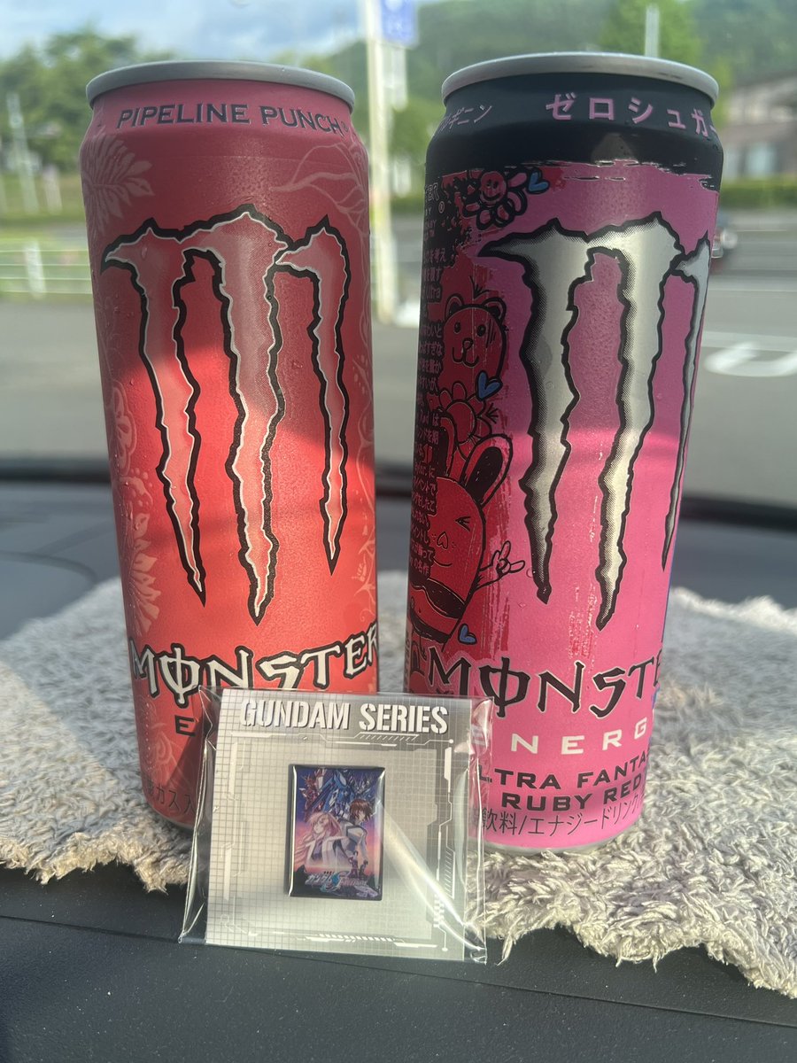 対象商品ゲット！！モンスターはガンダムで、レッドブルはモンハンでした！