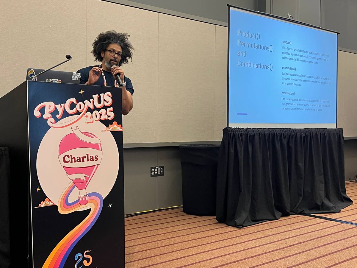 pyconcharlas's tweet image. 🎉 ¡Así cerramos el día en #PyConCharlas en #PyConUS 2025!
Gracias a nuestra comunidad hispanohablante por llenar la sala de ideas y entusiasmo 🐍💬
🦀 Rust + Py – Daniel
👓 Vision Lang Models – Alejandro
🔁 Itertools – Andrés
⚡ Django Async – Luis
#PythonEnEspañol #Python